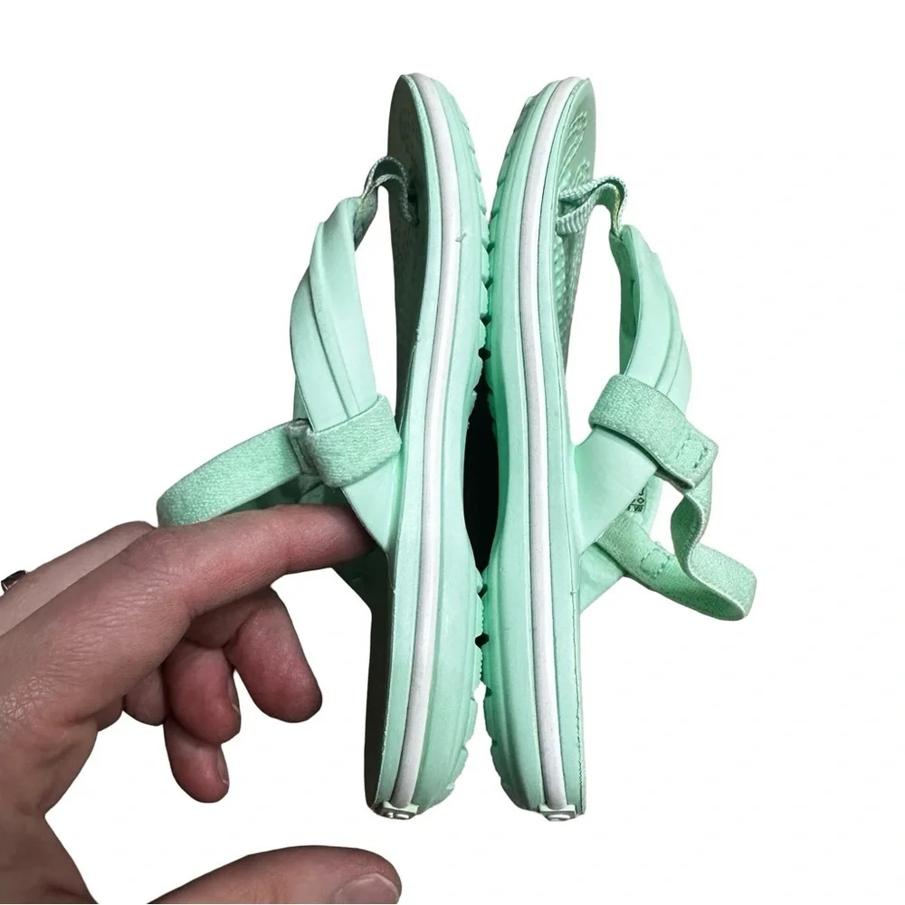 CROCS Kids' Crocband™ Strap Flip 205777 Blue Green Size C 6 Comfy Summer Water